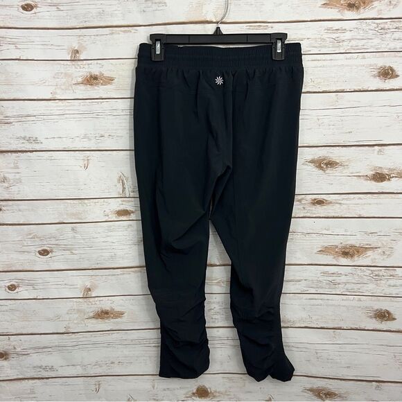 Athleta Black Prima Lightweight Ruched Leg Capri Active Athletic Pants - Picture 6 of 6
